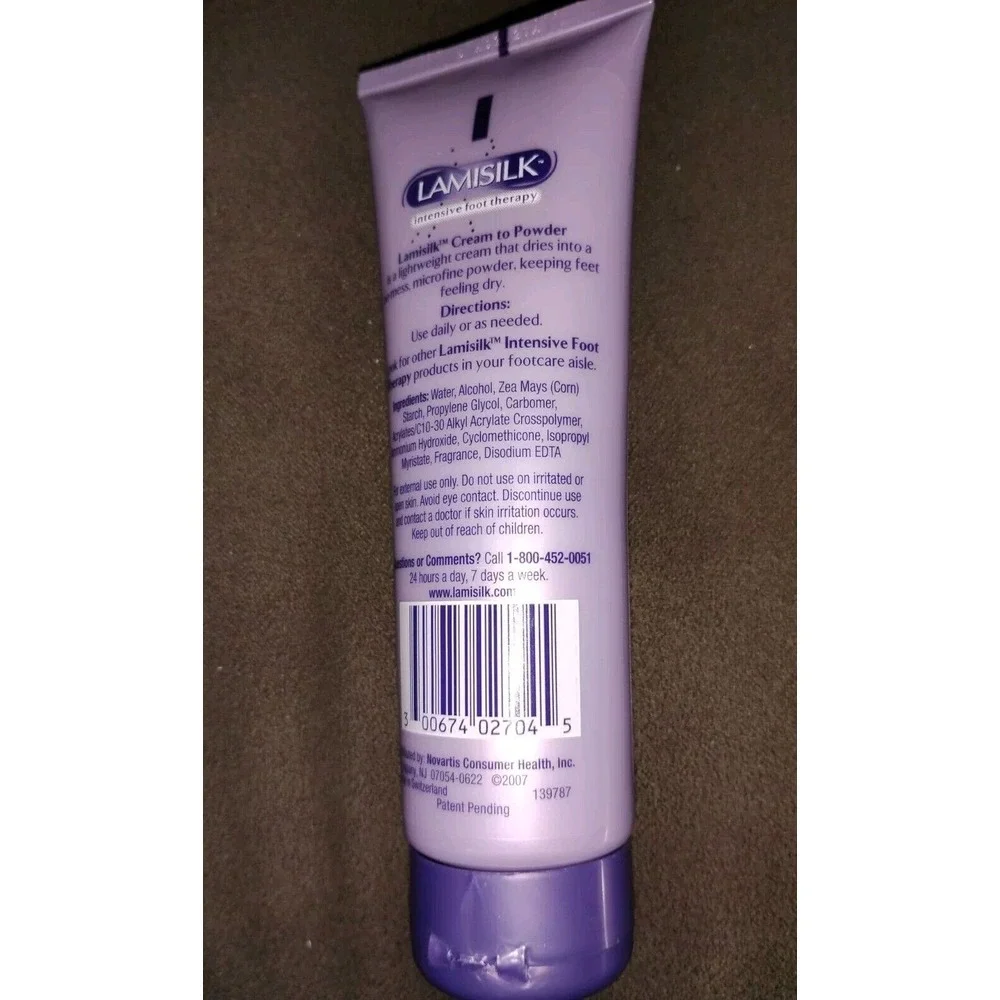 Lamisilk Cream Intensive Foot Therapy Cream 2 Powder 4 oz Keep Feet Dry RARE NEW